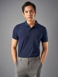  Áo Polo trơn basic thêu logo ngực ESTP038 - Xanh navy 