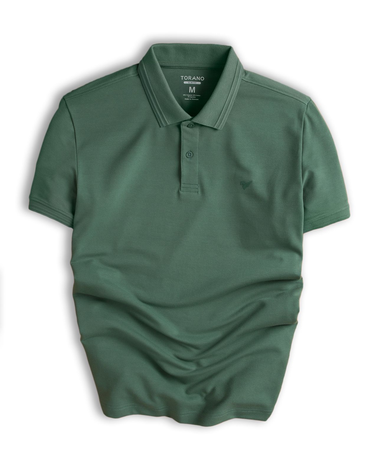  Áo Polo trơn basic thêu logo ngực ESTP038 - Xanh lá cây nhạt 