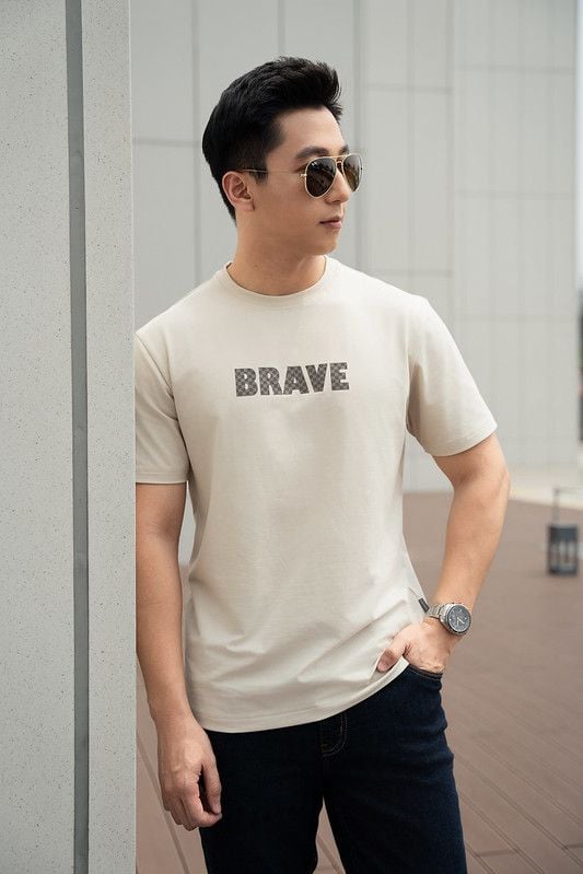  Áo T shirt họa tiết in Brave FSTS004 