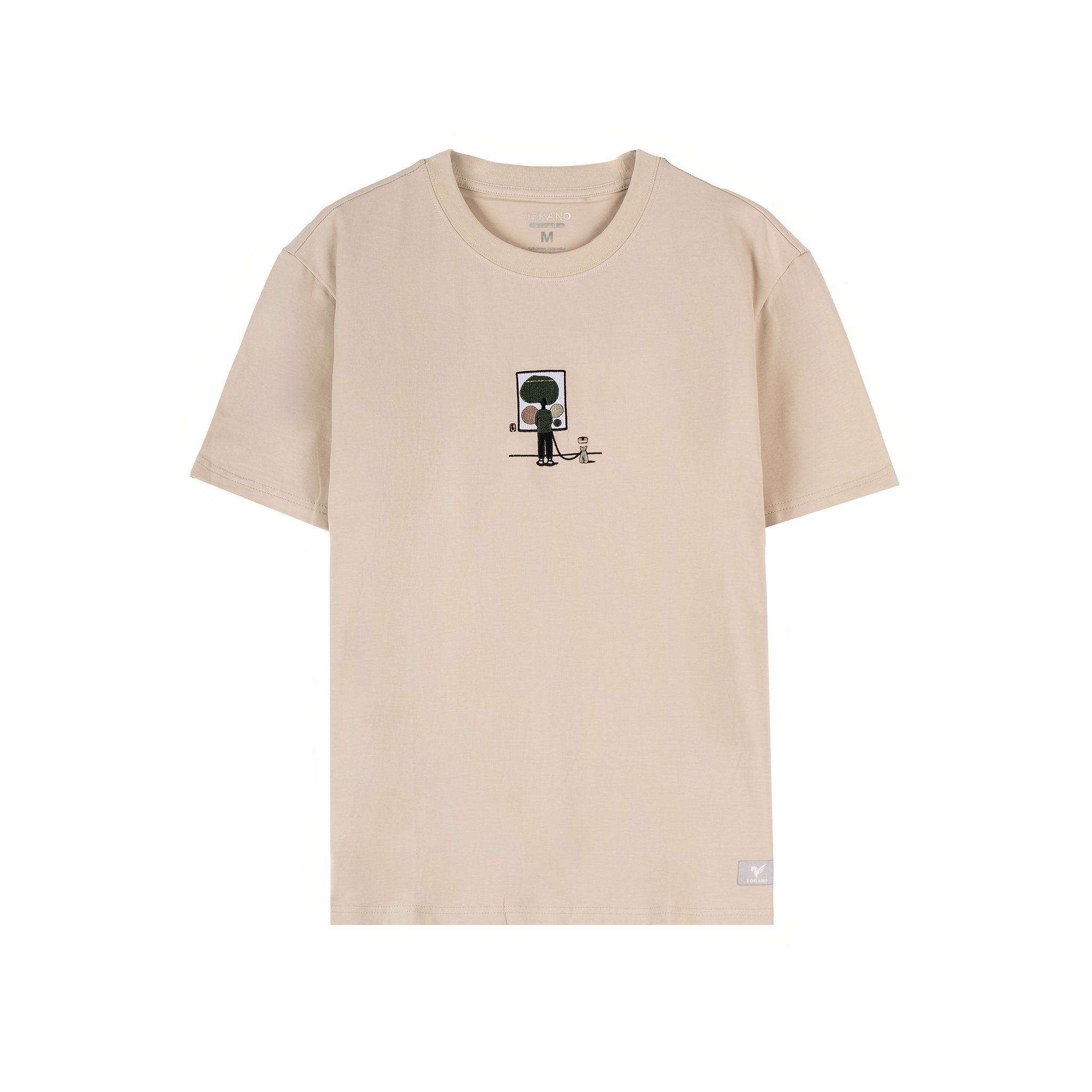  Áo T shirt họa tiết thêu ngực FSTS027 