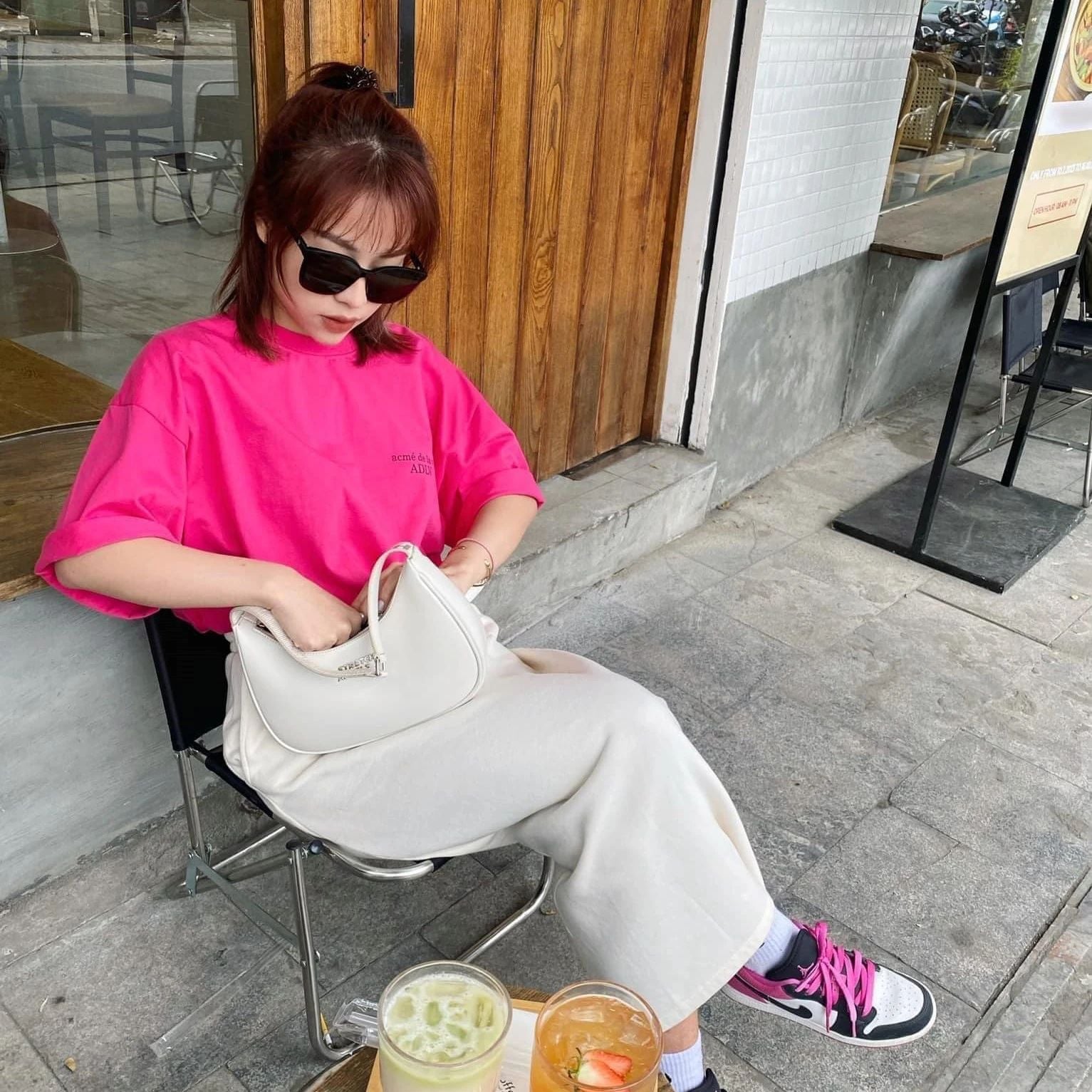  Áo Thun ADLV Basic Màu Hồng Hàng Chính Hãng 