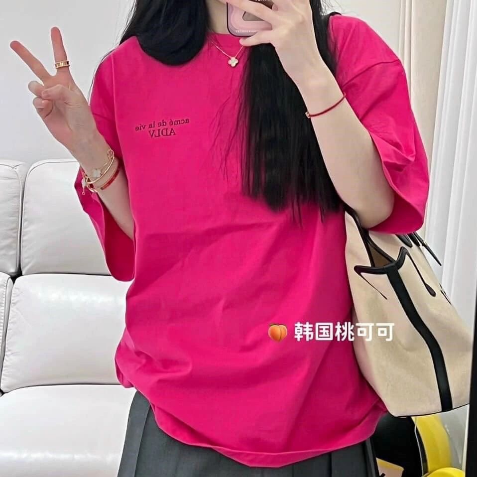  Áo Thun ADLV Basic Màu Hồng Hàng Chính Hãng 