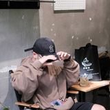  Mũ - Nón MLB Ny Đen Viền Trắng Logo Lớn Hàng Chính Hãng 