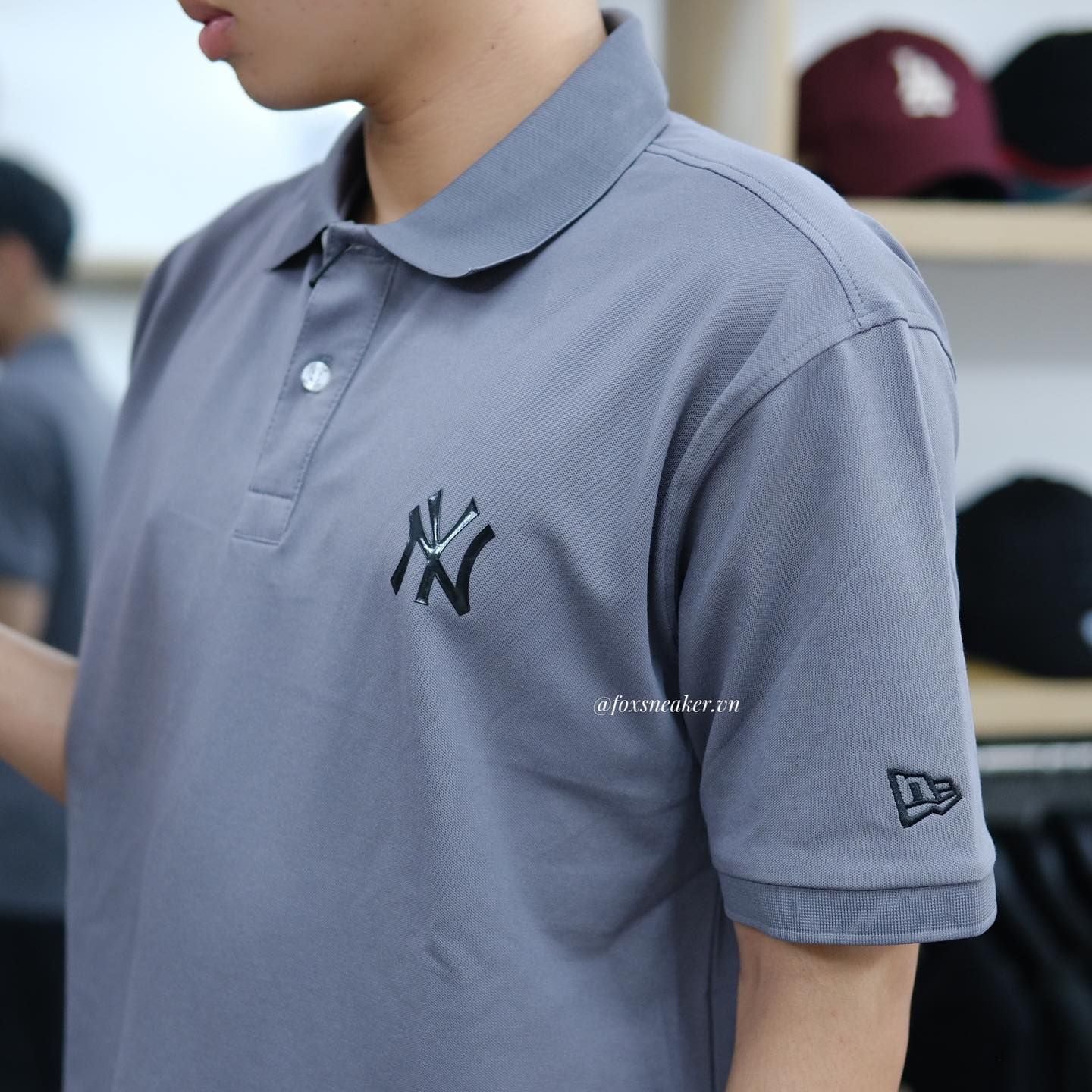  Áo Polo New Era x MLB New York Yankees Light Gray 13718756 