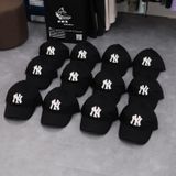  Mũ Nón MLB Màu Đen Logo Ny Bông 