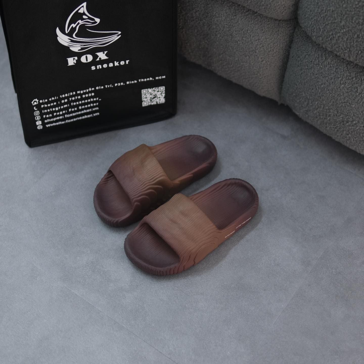  Dép Adidas Adilette22 Màu Nâu Loang | Code: IG7493 