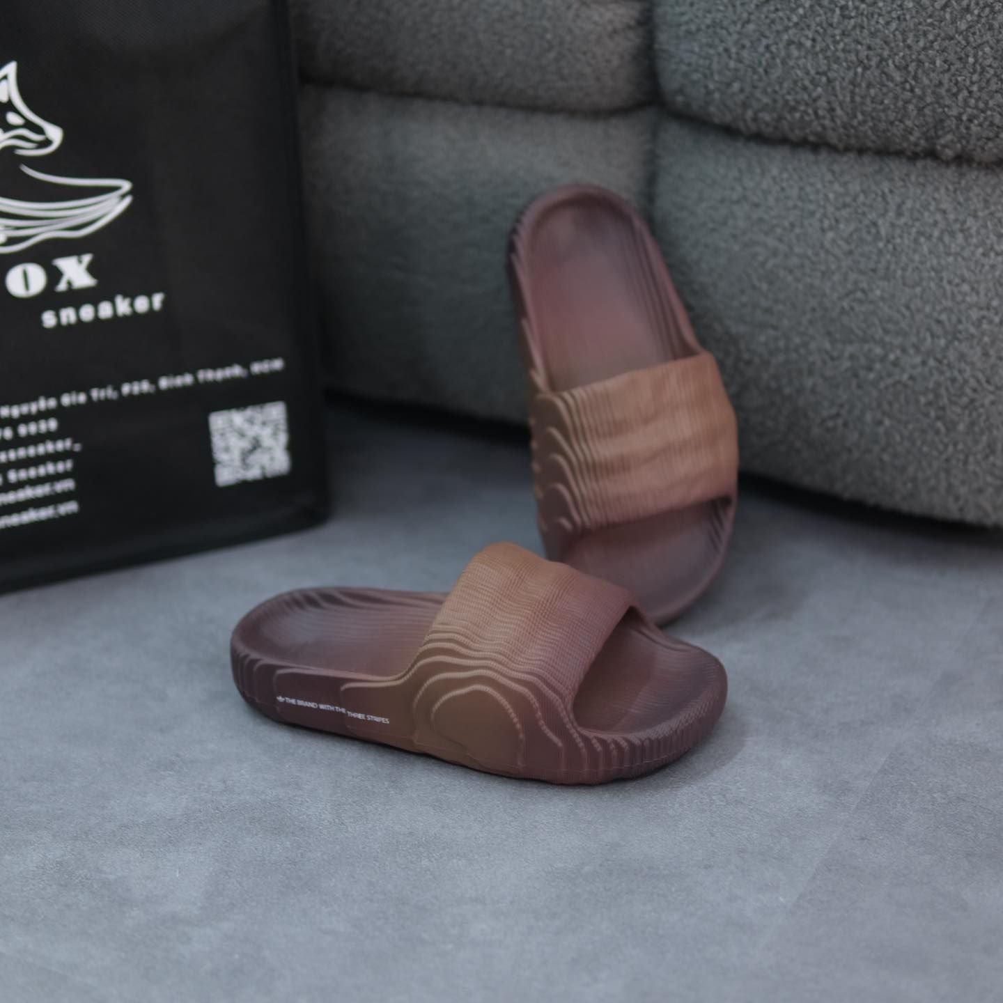  Dép Adidas Adilette22 Màu Nâu Loang | Code: IG7493 