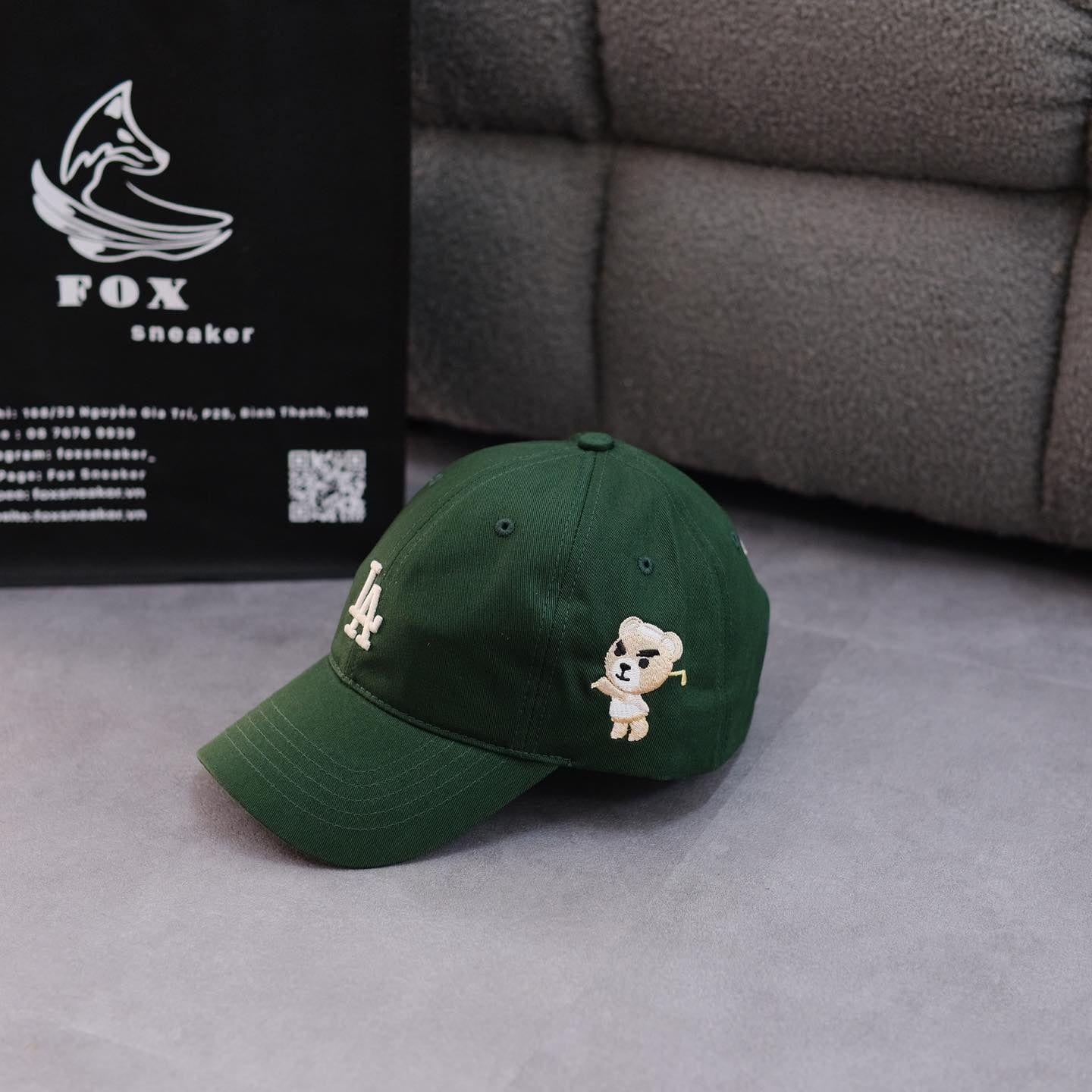  Mũ/Nón MLB Thêu Logo Gấu Hàng Chính Hãng - Fox Sneaker 