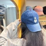  Nón MLB Denim Ny Logo Tim Màu Xanh Jean Chính Hãng 