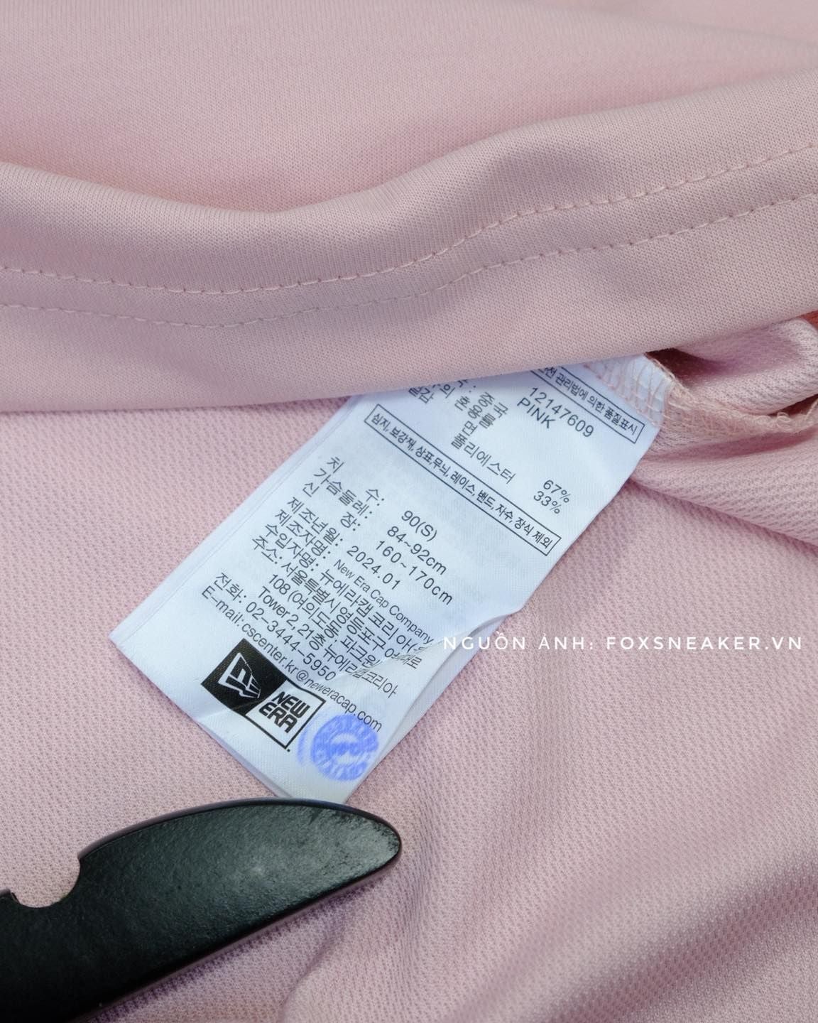  Áo Thun New Era La Hồng Logo Chữ Màu Đen I 12147609 Hàng Chính Hãng 