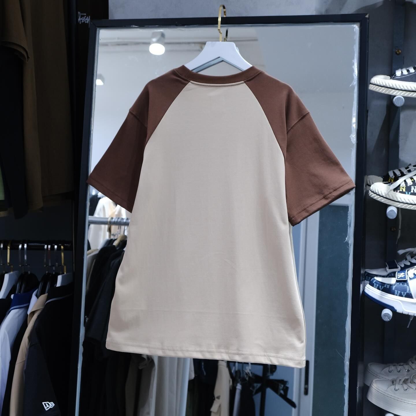  Áo Thun New Era Tay Nâu Trơn I 13586543  Hàng Chính Hãng 