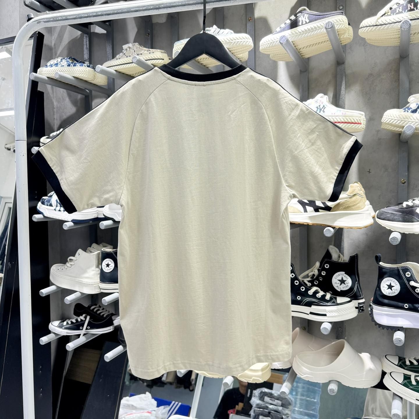  Áo Thun ADIDAS 3 Sọc Adicolor Màu Kem I IM2079 Hàng Chính Hãng 