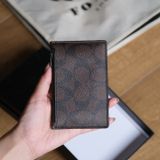  Ví Coach Zip Mono Nâu Hàng Chính Hãng 