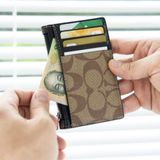  Ví Coach Zip Mono Nâu Hàng Chính Hãng 