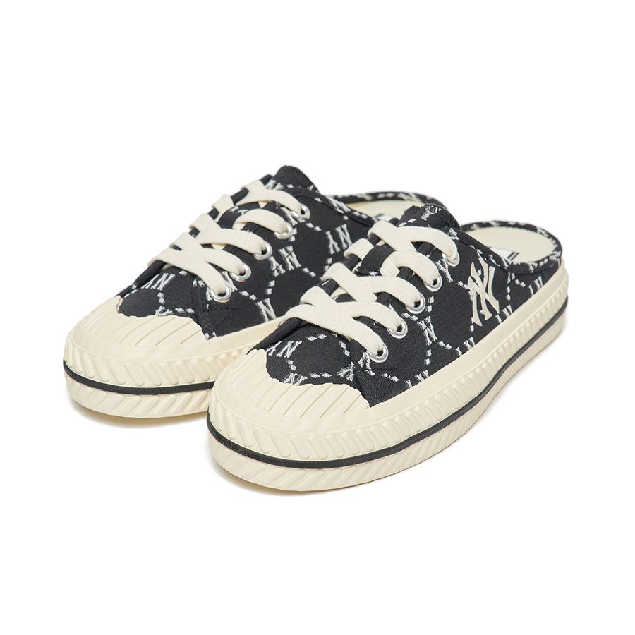 【MLB】送料・関税込★Playball Mule Monogram★3AMUM212N Giày MLB Playball Mule Blue Monogram 3AMUM212N-50BLL