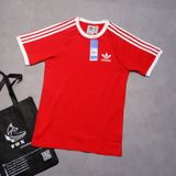  Áo Thun Adidas 3 Sọc Adicolor Màu Đỏ | H37756 Hàng Chính Hãng 