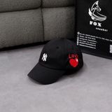  Mũ Nón MLB Ny Đen Thêu Logo Tim Love [32cpua111 50l] 