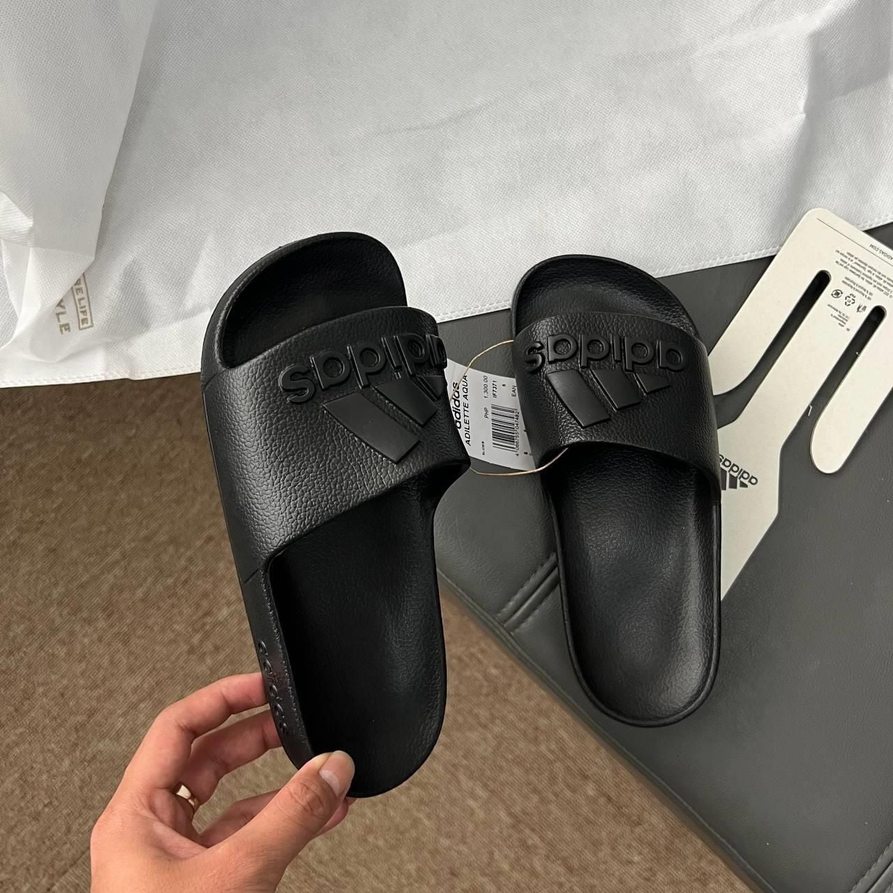  Dép Adidas Adilette Aqua Slides Đen Full V2 IF7371 