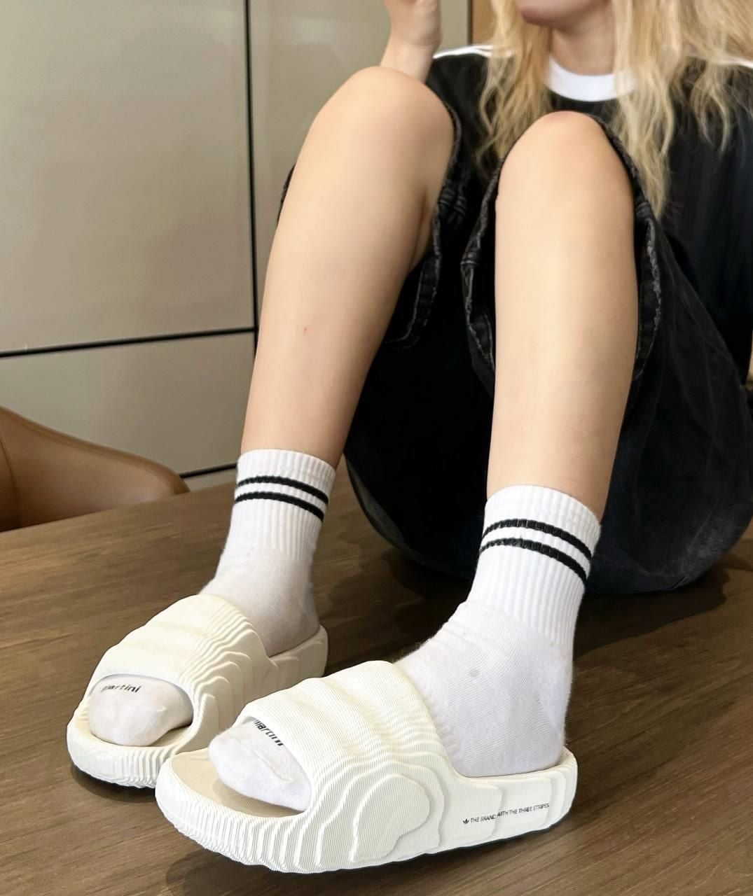  Dép Adidas Adilette 22 Bone[GX6950] Hàng Chính Hãng 