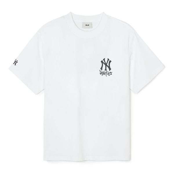  Áo Thun MLB Ny Yankees 3ATSB1843-50WHS Màu Trắng Chính Hãng 