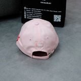  Mũ Nón MLB Màu Hồng Logo Ny Thêu Tim Love Hàng Chính Hãng 