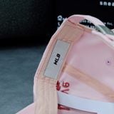  Mũ Nón MLB Màu Hồng Logo Ny Thêu Tim Love Hàng Chính Hãng 