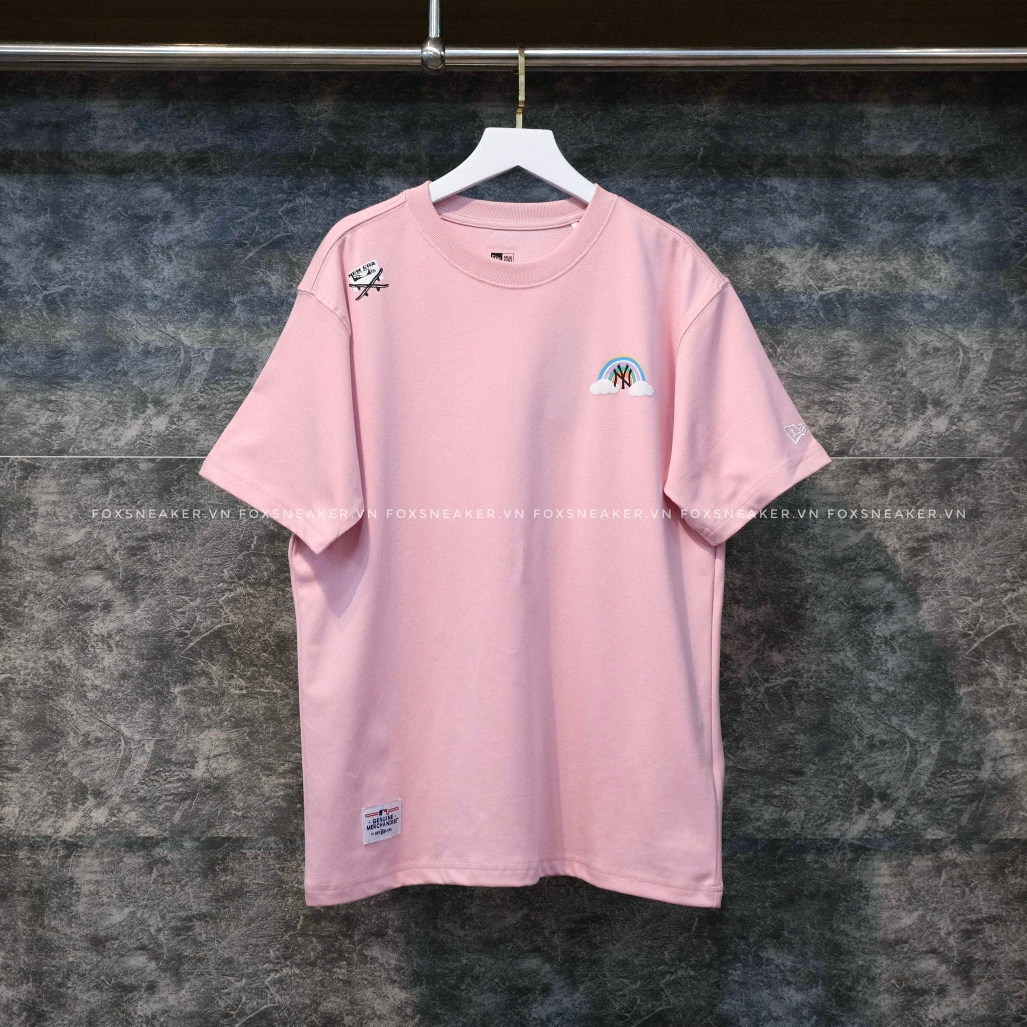 SALE - Áo Thun New Era X MLB Cầu Vồng Hồng | 13280313 Chính Hãng 