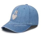  Nón MLB Denim Ny Logo Tim Màu Xanh Jean Chính Hãng 
