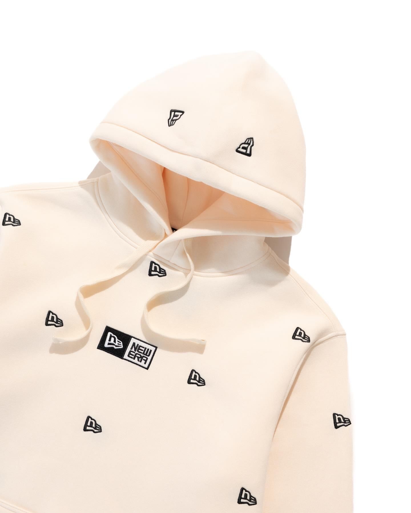  Hoodie New Era Thêu Màu Kem | 13540522 Hàng Chính Hãng 