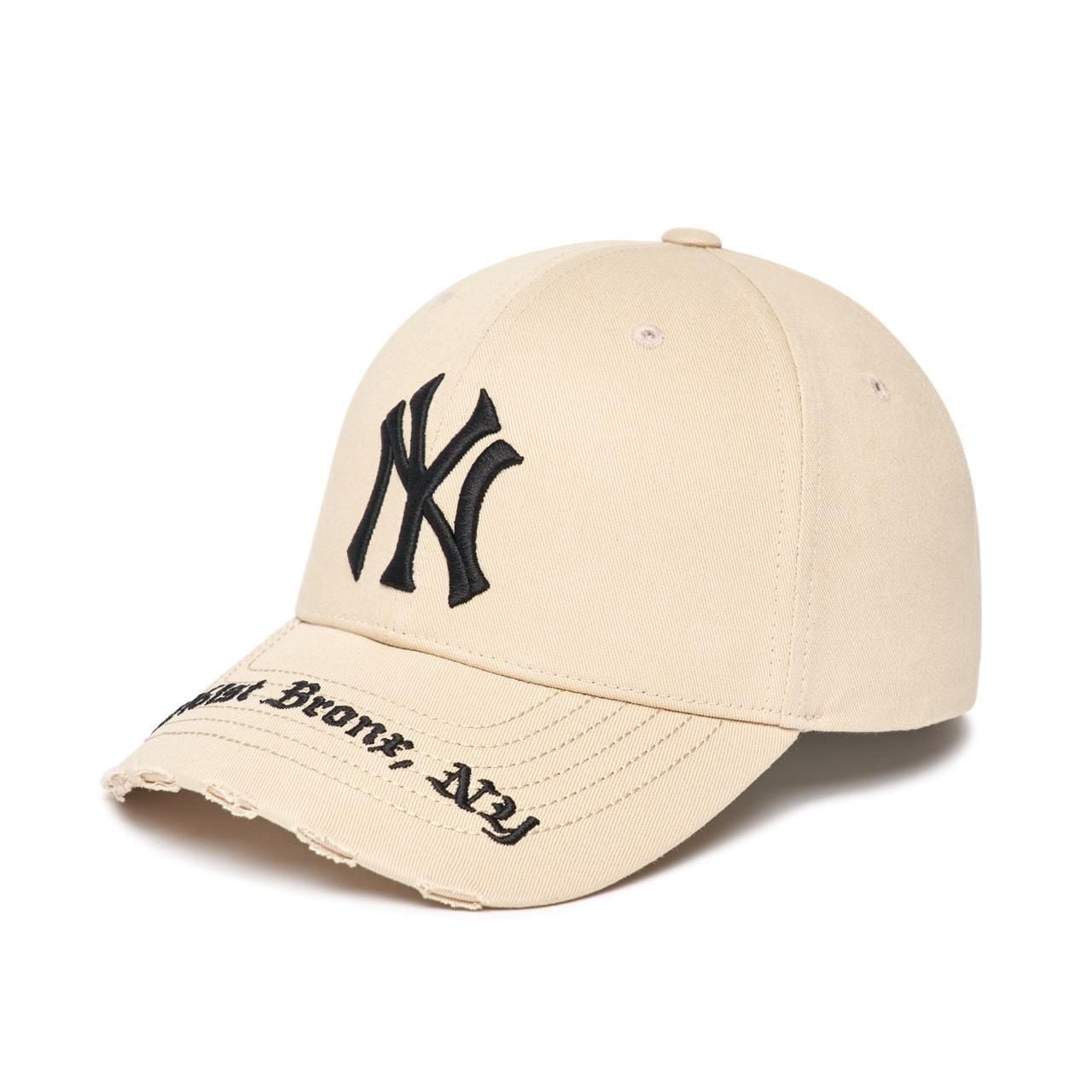  Mũ Nón MLB Gothic Address Structure New York Yankees Begie [3ACPKP02N 50BGS] 