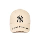  Mũ Nón MLB Gothic Address Structure New York Yankees Begie [3ACPKP02N 50BGS] 