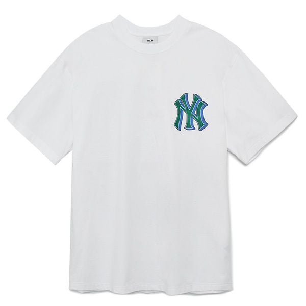 Áo Thun MLB Overfit Monotive New York Yankees Trắng Hàng