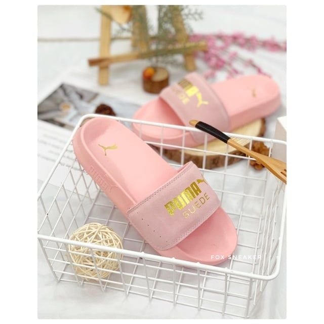  Dép Puma Suede Màu Hồng Chính Hãng 