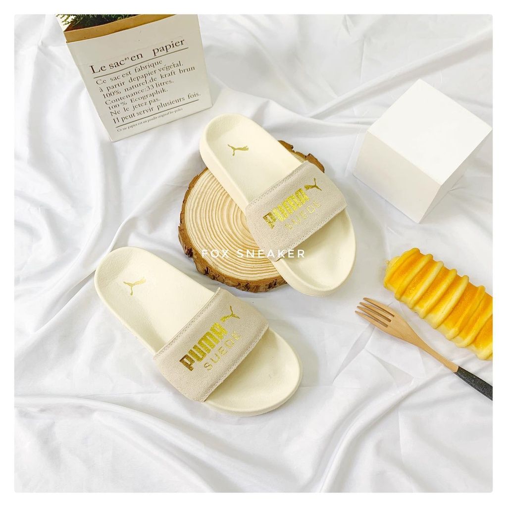  Dép Puma Suede Màu Kem 