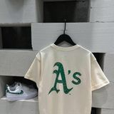  SALE - Áo Thun New Era X MLB Big Paisley Oakland Athletics Ivory 13086596 