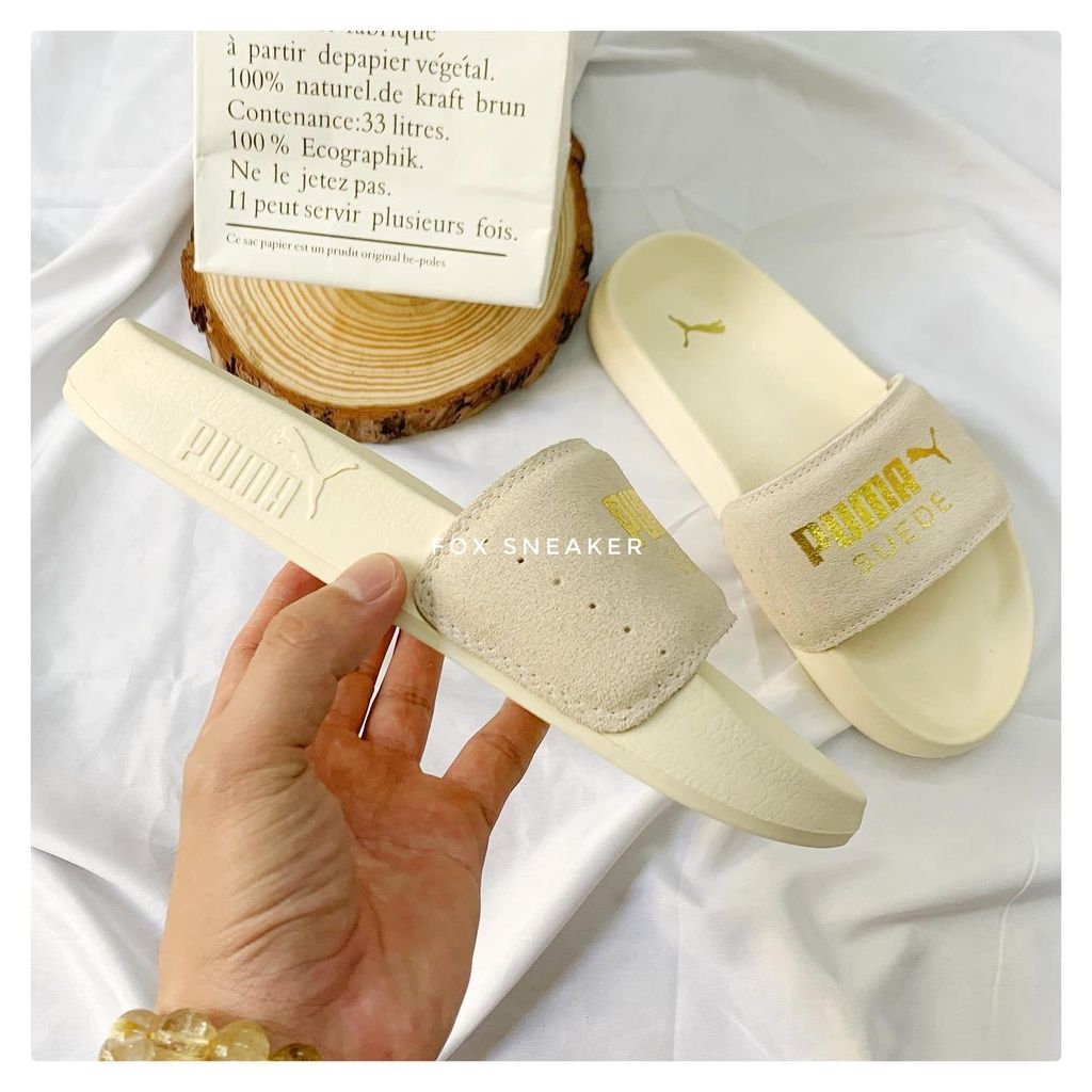 Dép Puma Suede Màu Kem 