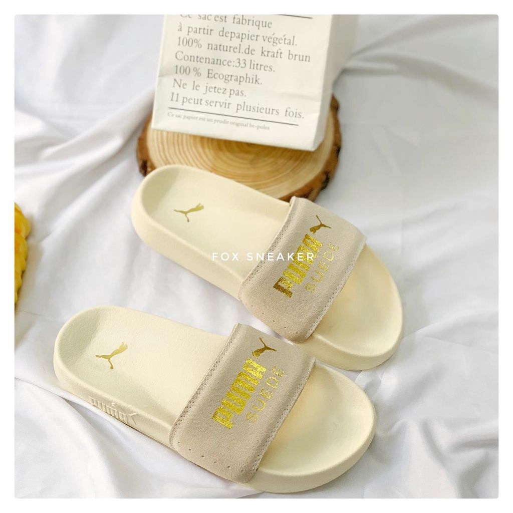  Dép Puma Suede Màu Kem 