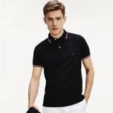  Áo Polo Tommy Hilfiger Premium Pique Slim Fit Black 6800414364 Hàng Chính Hãng 