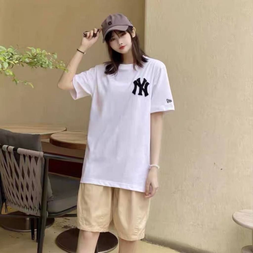  SALE - Áo Thun New Era New York Trắng Logo Thêu Xù 12820132 