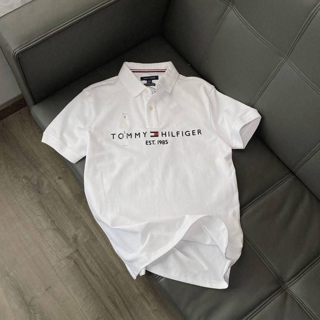  Áo POLO Tommy Regular Fit Bright White  EST 1985 Tommy Hàng Chính Hãng 