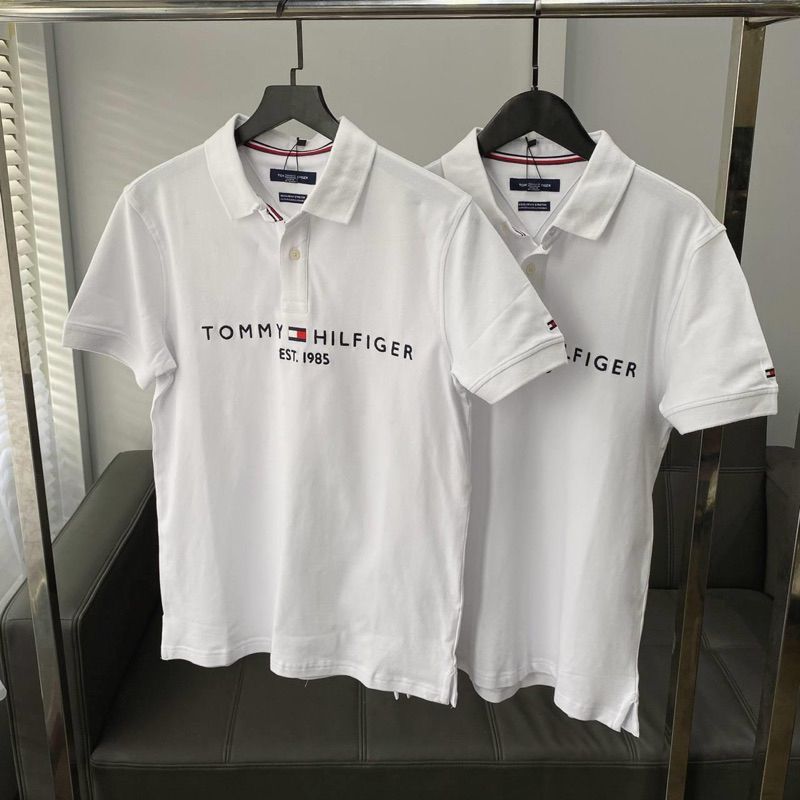  Áo POLO Tommy Regular Fit Bright White  EST 1985 Tommy Hàng Chính Hãng 