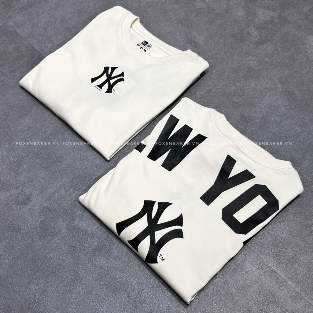  Áo Thun New Era New York Yankees Over Size Kem | 13516729 Hàng Chính Hãng 