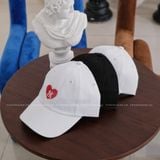  Mũ Nón MLB Ny La Logo Thêu Trái Tim Đỏ Hàng Chính Hãng 