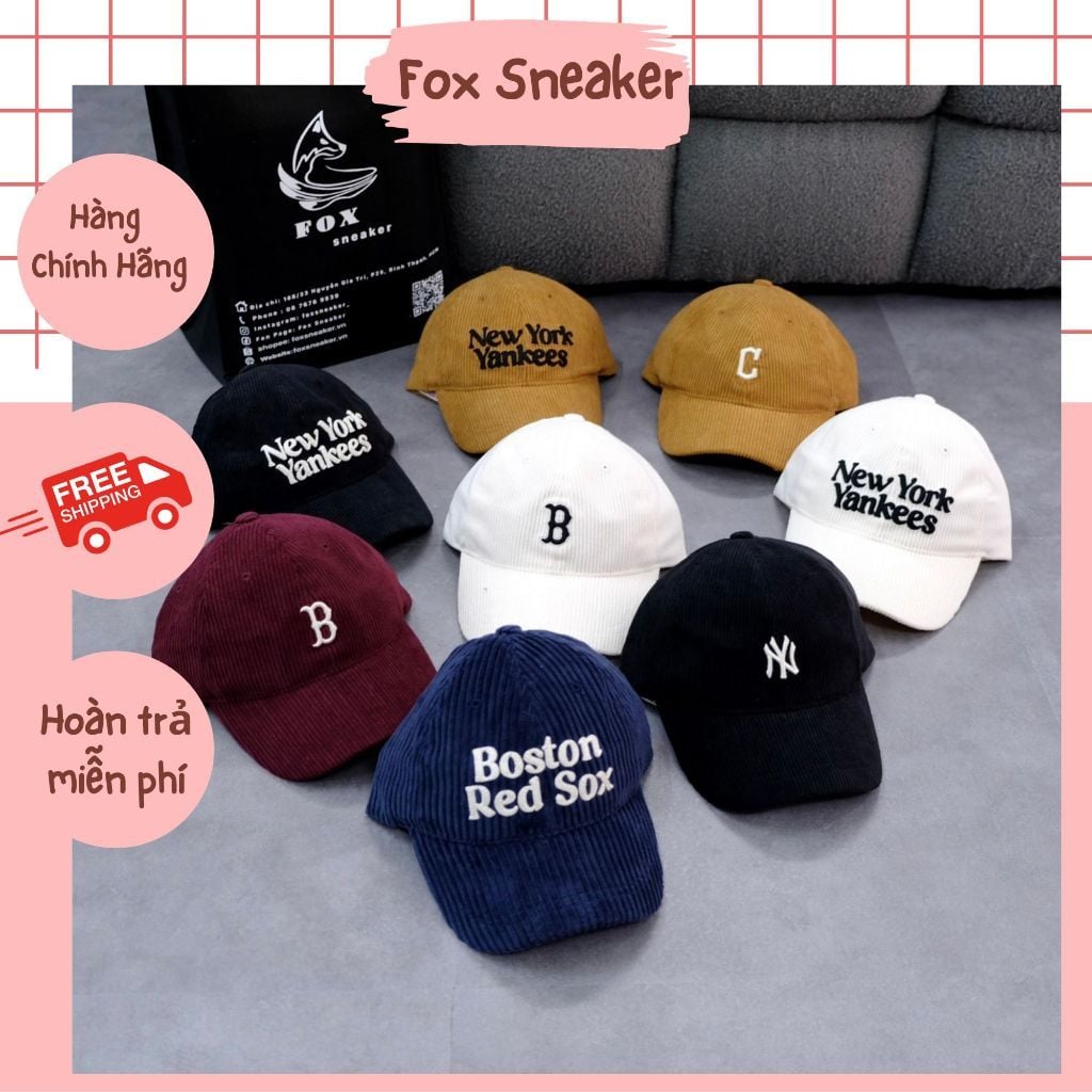  Mũ Nón MLB Nhung Tăm Hàng Chính Hãng 