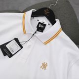  Áo Polo New Era Ny Trắng Viền Vàng | 12306849 Hàng Chính Hãng 