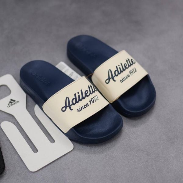  Dép Adidas ADILETTE 1972 Kem Navy | GW8748 Hàng Chính Hãng 