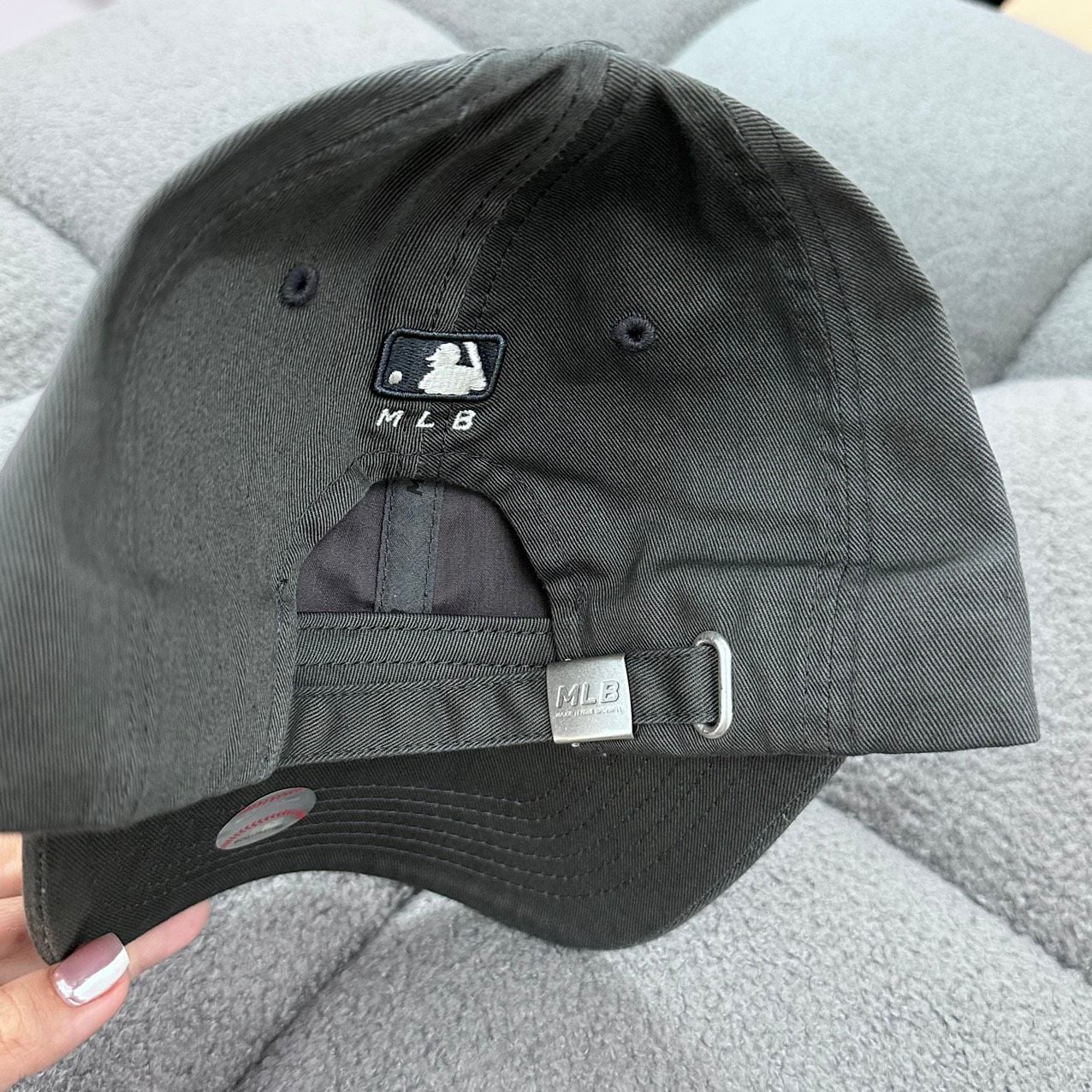  Nón MLB Logo La Màu Xám Logo Nhỏ | 3ACP7701N-07CGS Hàng Chính Hãng 