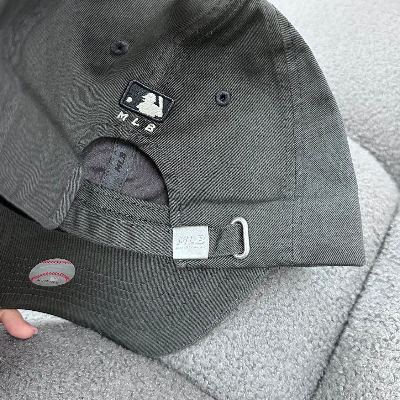  Nón MLB Màu Xám Logo Ny Nhỏ | 3ACP7701N-50CGS Hàng Chính Hãng 