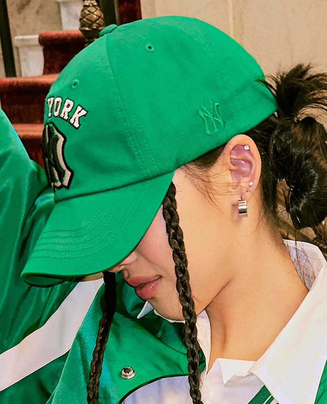  Nón MLB Varsity Unstructured Ball Cap New York Yankees 3ACPV013N-50GNP Màu Xanh Green Hàng Chính Hãng 