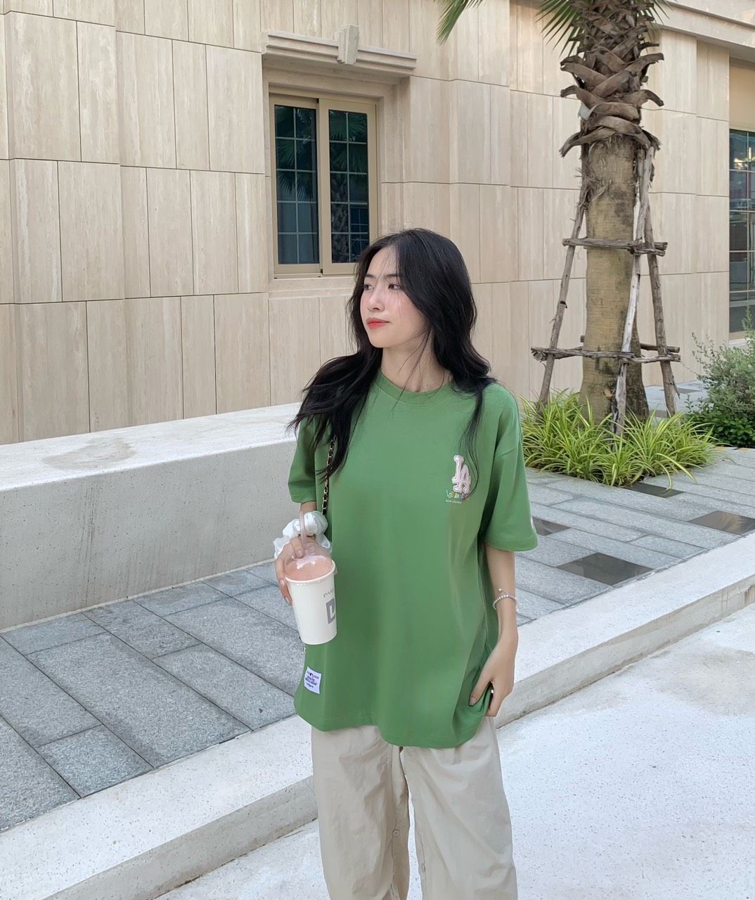  SALE - Áo Thun New Era Losangeles Green Tea | 13280320 Hàng Chính Hãng 